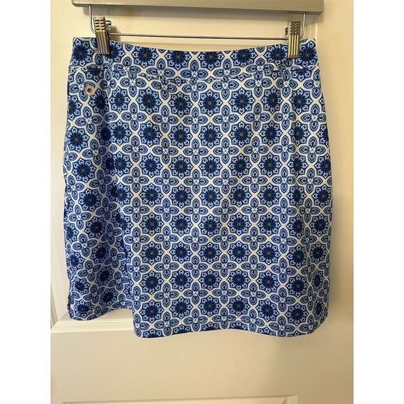 Ekouaer Women's M Blue Geometric Skort with Inner Shorts Activewear - Picture 2 of 7